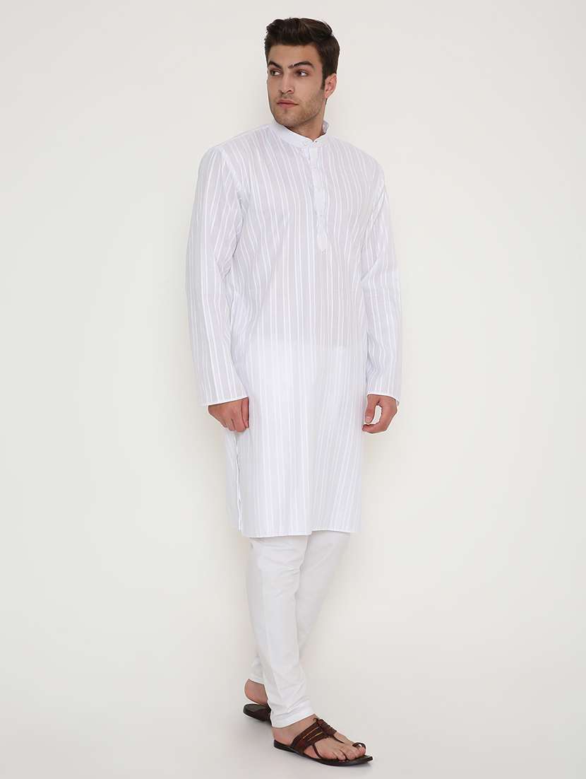 men self designed long sleeve kurta and pyjama set
