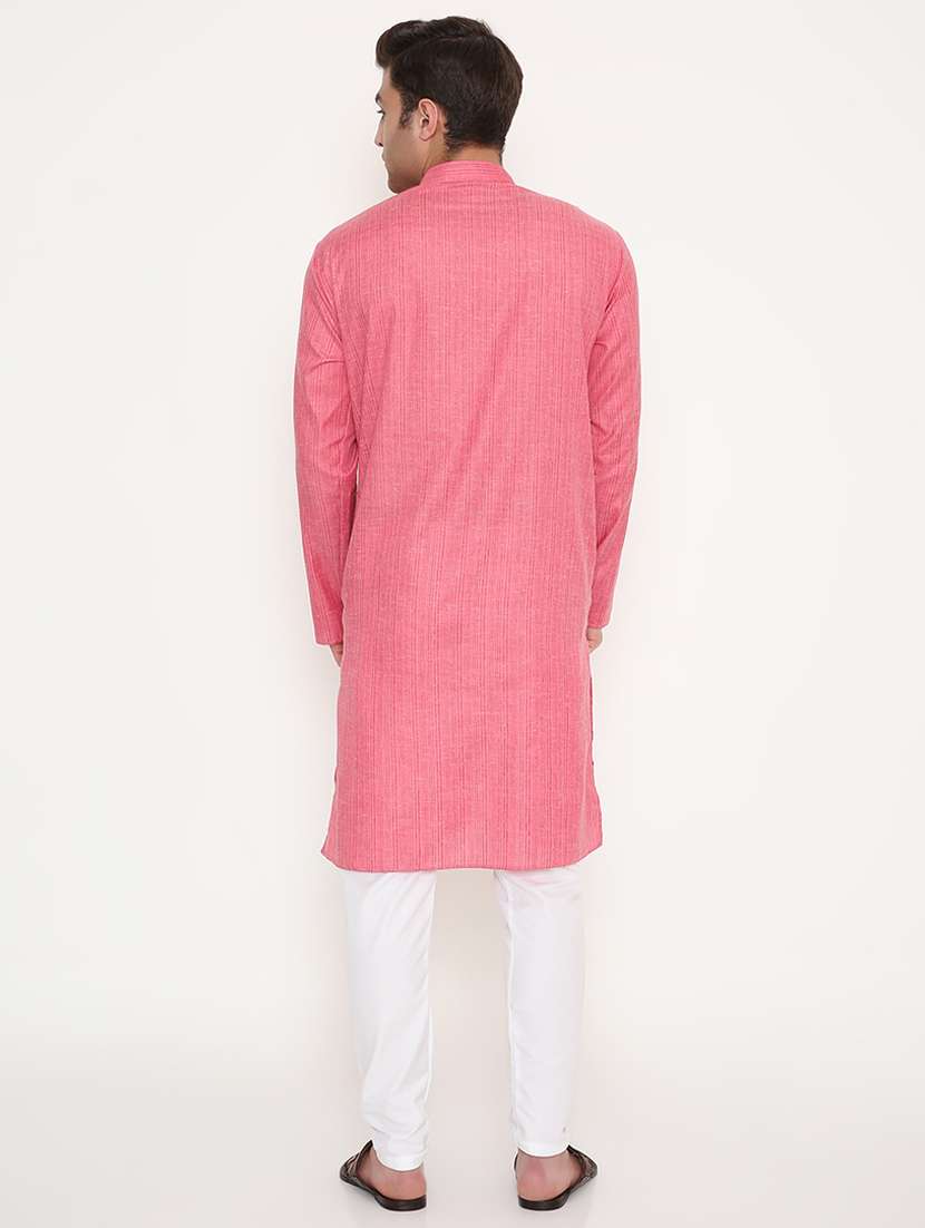 men solid long sleeve kurta and pyjama set - 22057745 -  Standard Image - 3
