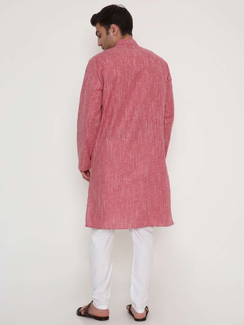 men solid long sleeve kurta and pyjama set - 22057748 -  Standard Image - 3