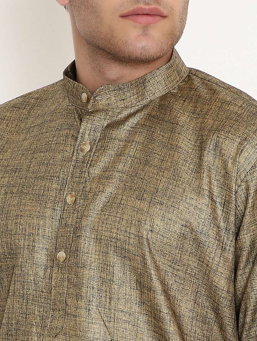 men solid long sleeve kurta and pyjama set - 22057757 - Standard Image - 5