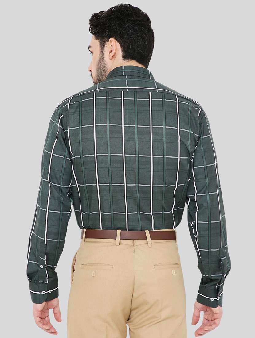 men checkered collared long sleeve regular fit shirt - 22057770 -  Standard Image - 3