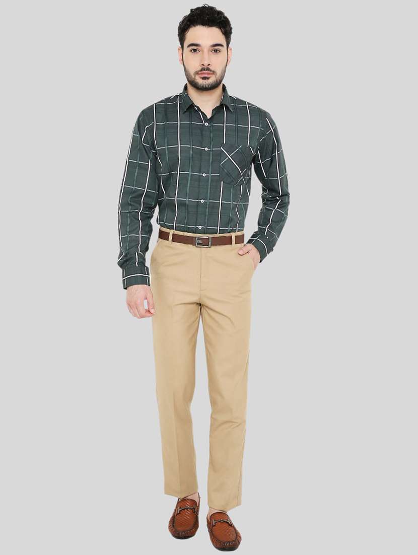 men checkered collared long sleeve regular fit shirt - 22057770 -  Standard Image - 5
