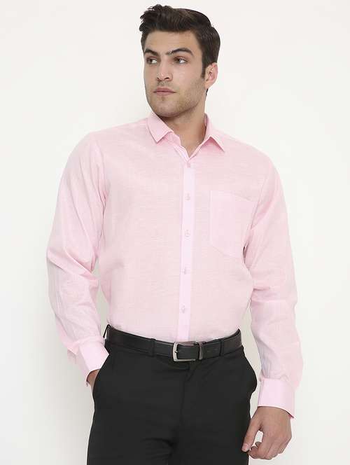 men solid collared long sleeve regular fit shirt - 22057771 -  Standard Image - 0