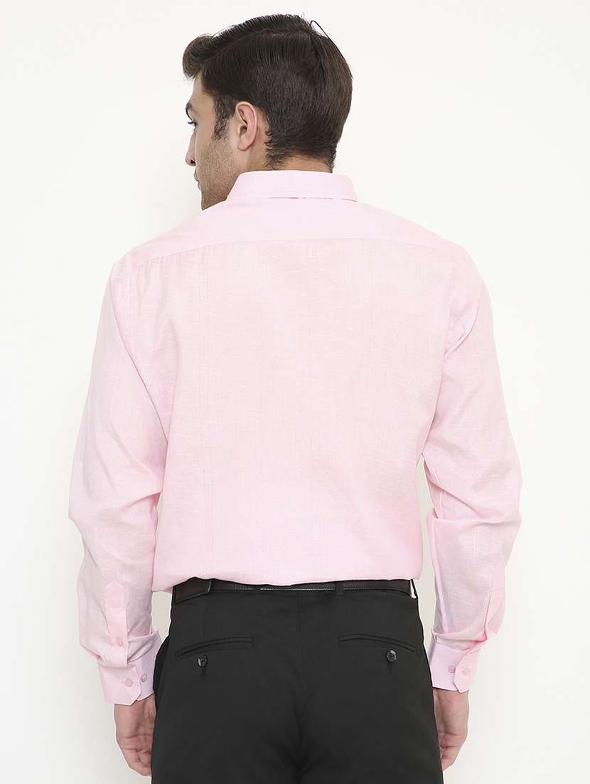 men solid collared long sleeve regular fit shirt - 22057771 -  Standard Image - 3