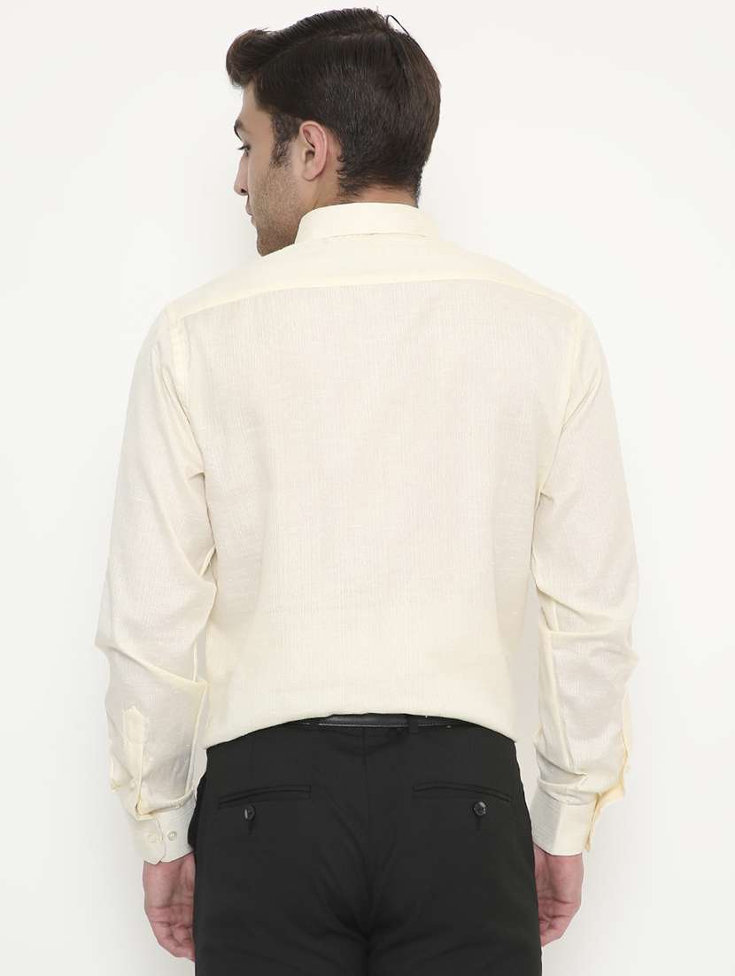 men solid collared long sleeve regular fit shirt - 22057773 -  Standard Image - 3