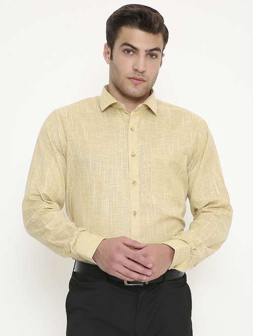 men solid collared long sleeve regular fit shirt - 22057778 -  Standard Image - 0