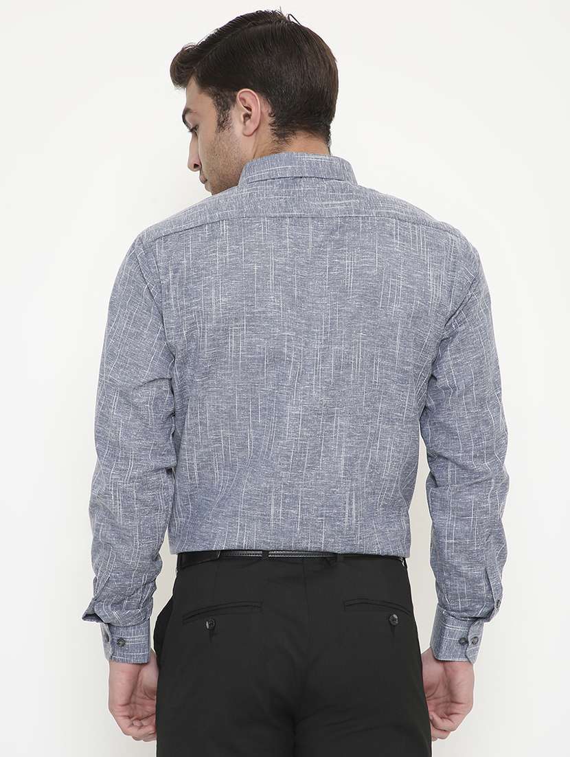 men solid collared long sleeve regular fit shirt - 22057779 -  Standard Image - 3