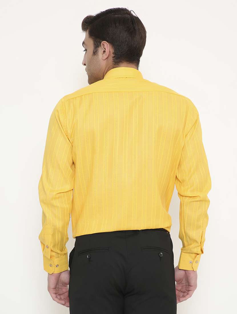 men solid collared long sleeve regular fit shirt - 22057791 -  Standard Image - 3