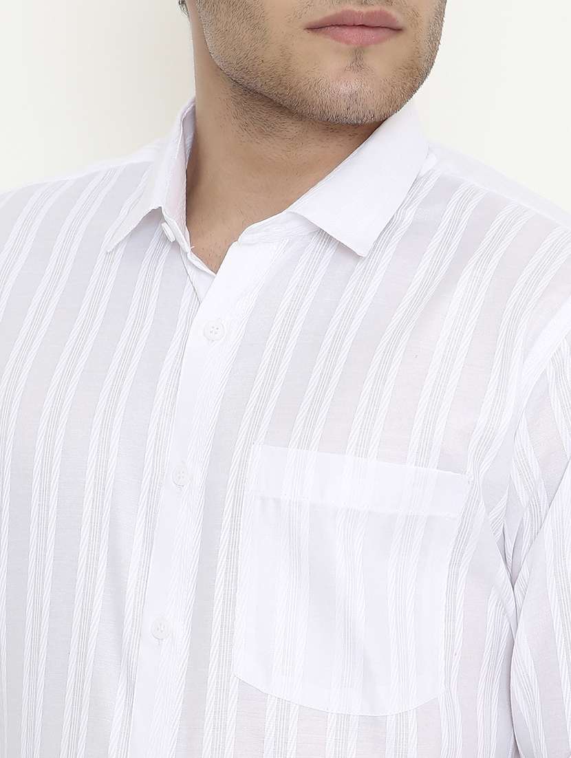 men solid collared long sleeve regular fit shirt - 22057792 -  Standard Image - 5