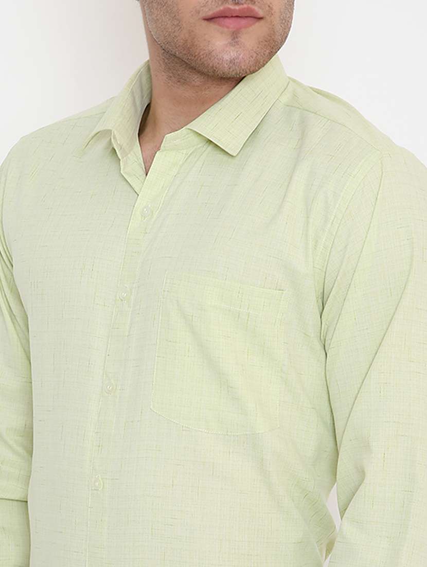 men solid collared long sleeve regular fit shirt - 22057795 -  Standard Image - 5