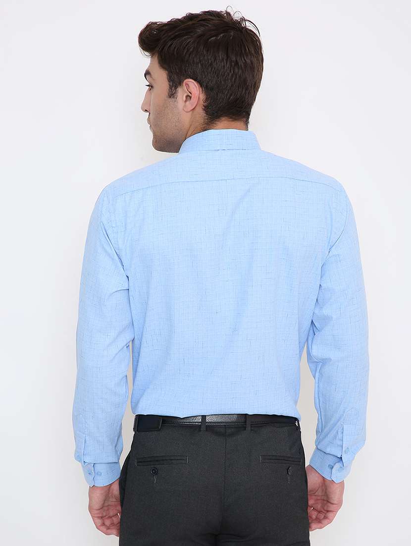 men solid collared long sleeve regular fit shirt - 22057796 -  Standard Image - 3
