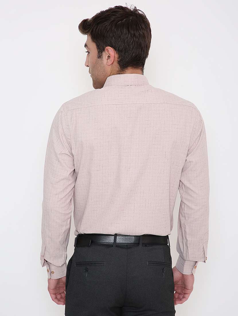 men solid collared long sleeve regular fit shirtxc - 22057798 -  Standard Image - 3