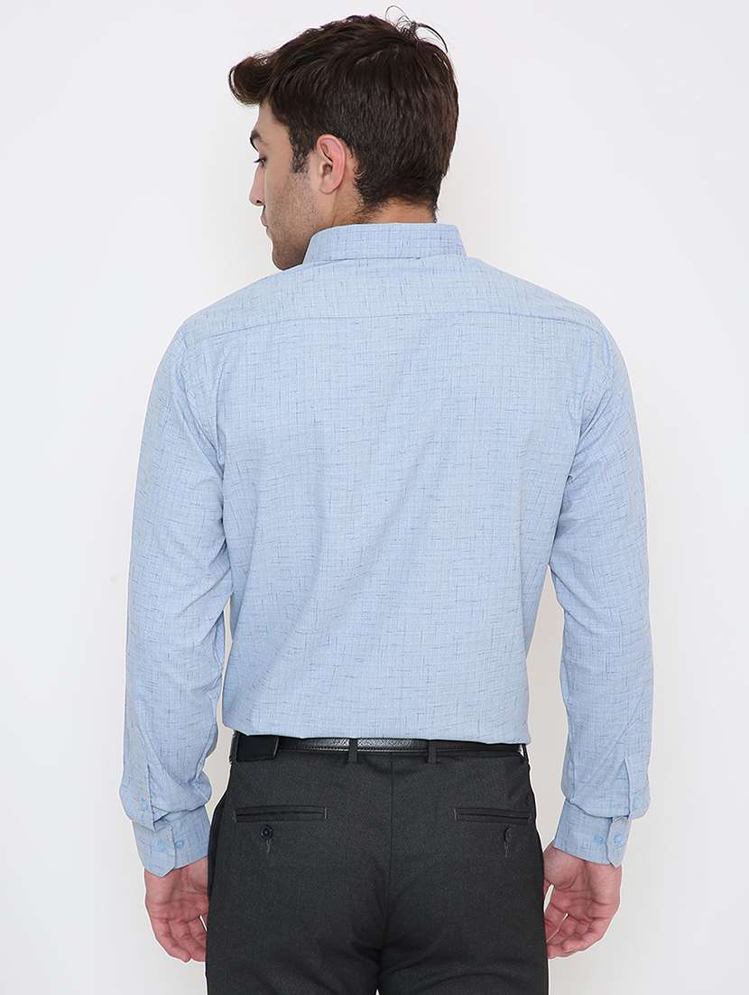 men solid collared long sleeve regular fit shirt - 22057799 -  Standard Image - 3
