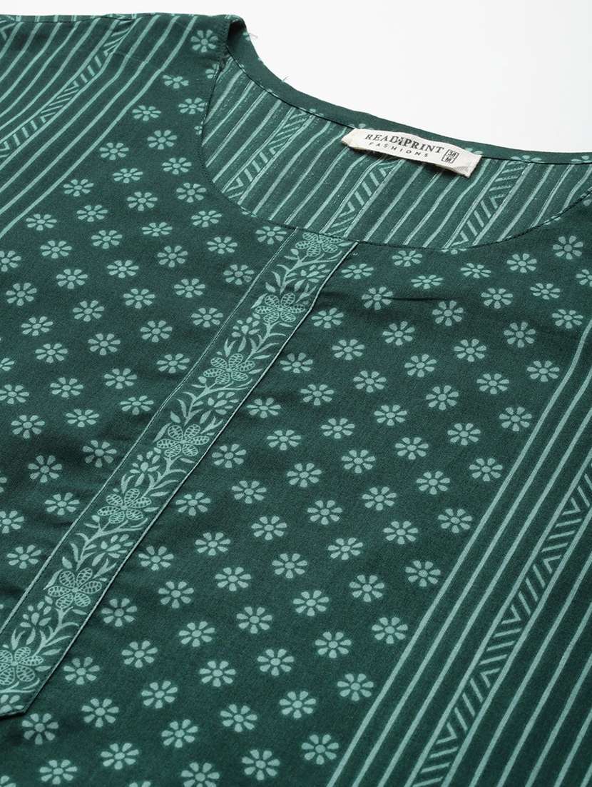 women printed three quarter sleeve kurta pant with dupatta set - 22057907 -  Standard Image - 5