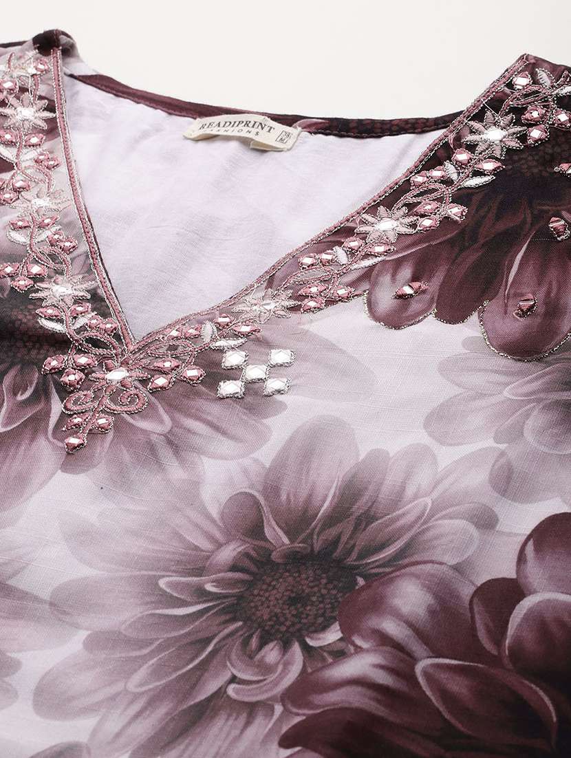 women three quarter sleeve kurta and pant withgh dupatta  - 22058032 -  Standard Image - 5