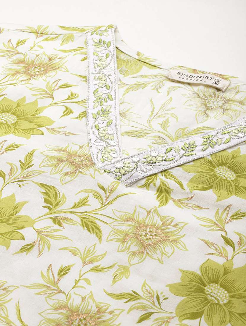 green cotton suit  set - 22058045 -  Standard Image - 5