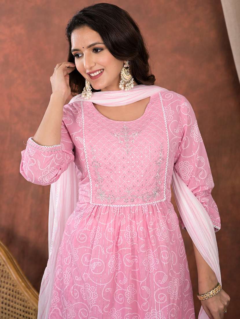 pink viscose suit  set - 22058063 -  Standard Image - 5