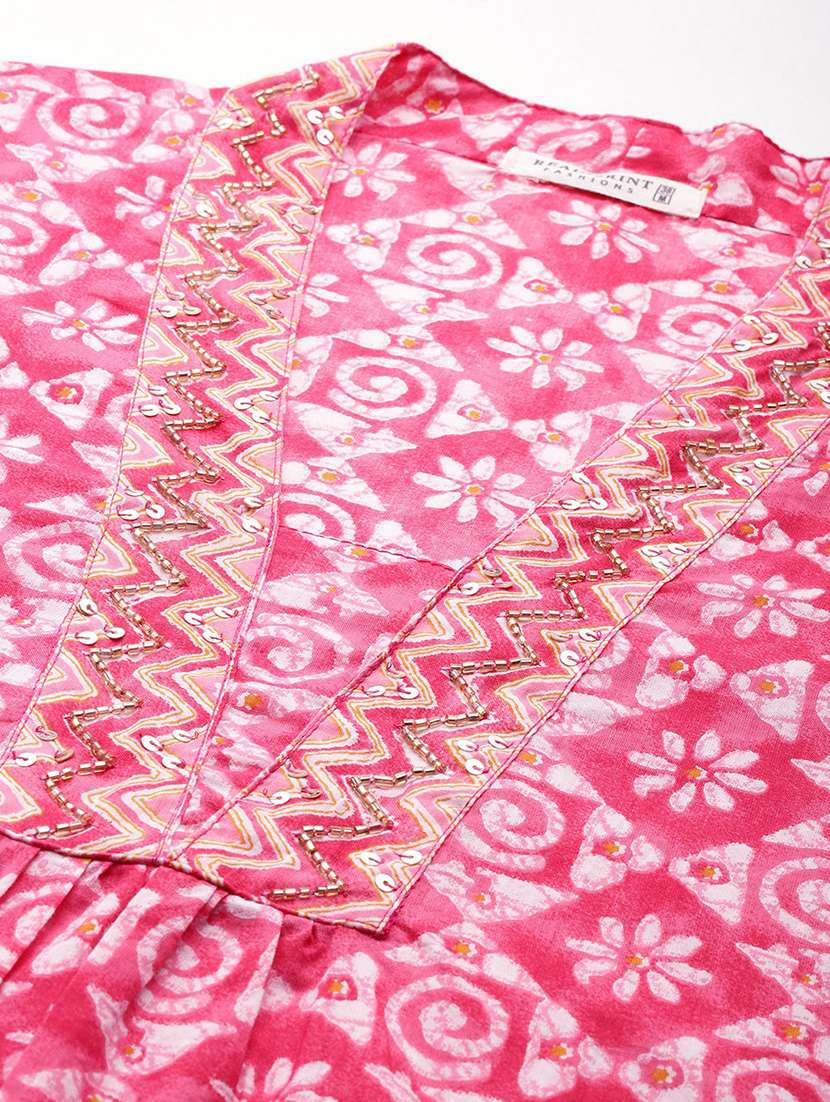 pink cotton suit  set - 22058100 -  Standard Image - 5