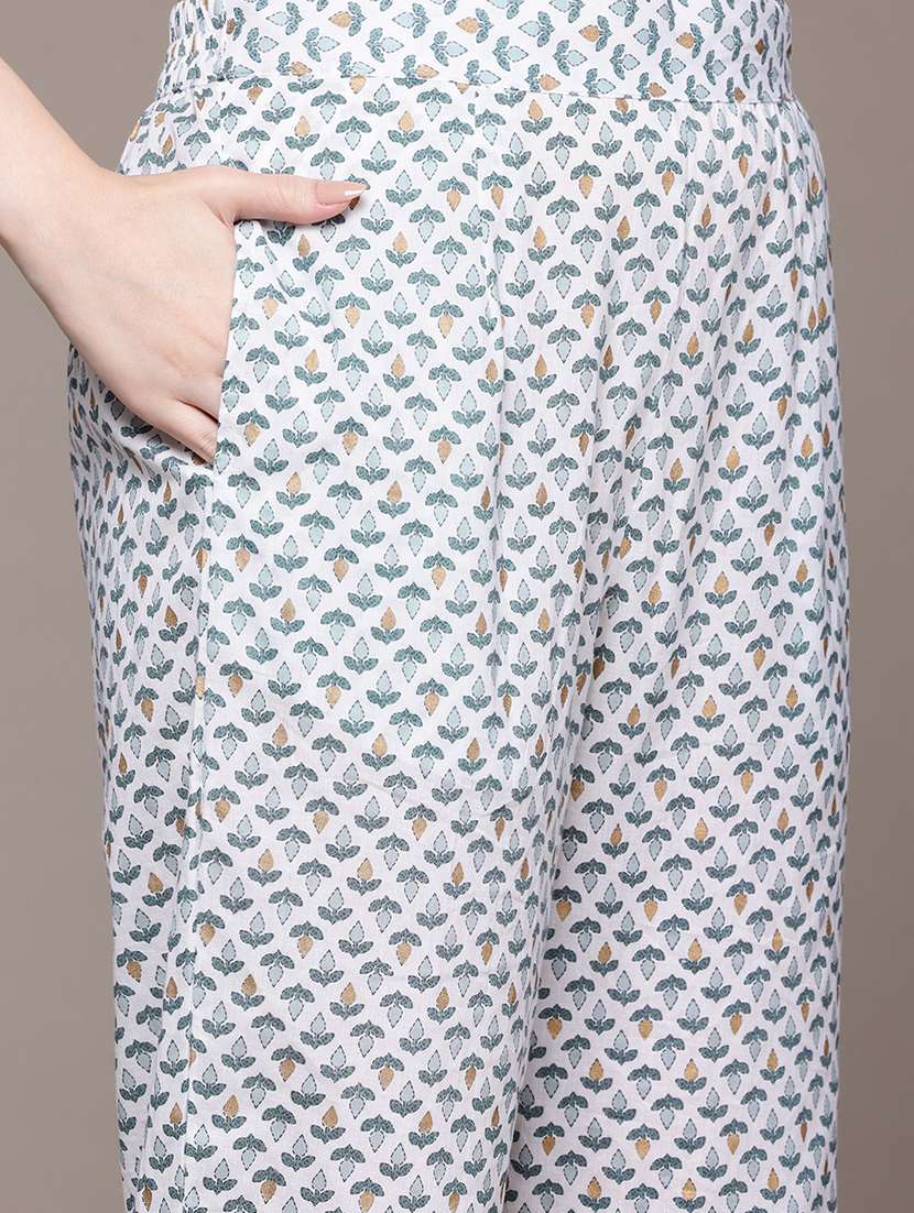 teal cotton suit  set - 22058103 -  Standard Image - 5