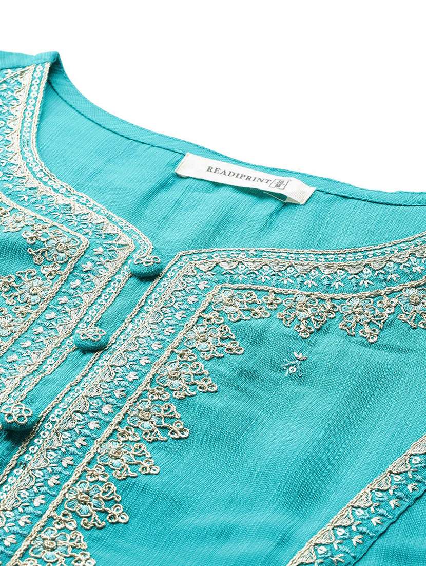 turquoise viscose suit  set - 22058127 -  Standard Image - 5