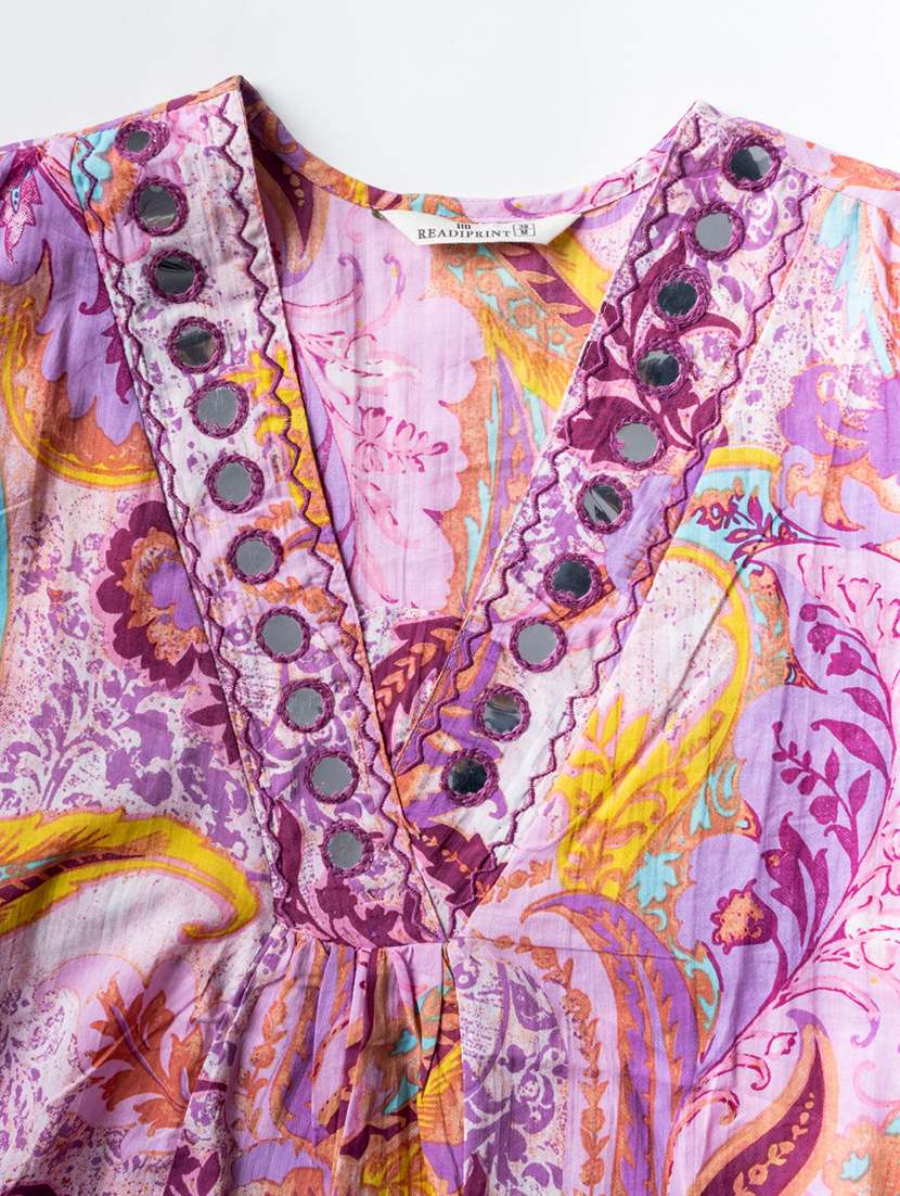 women three quarter sleeve kurta and pant set - 22058186 -  Standard Image - 5