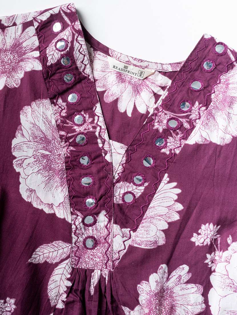 women three quarter sleeve kurta and pant set - 22058188 -  Standard Image - 5