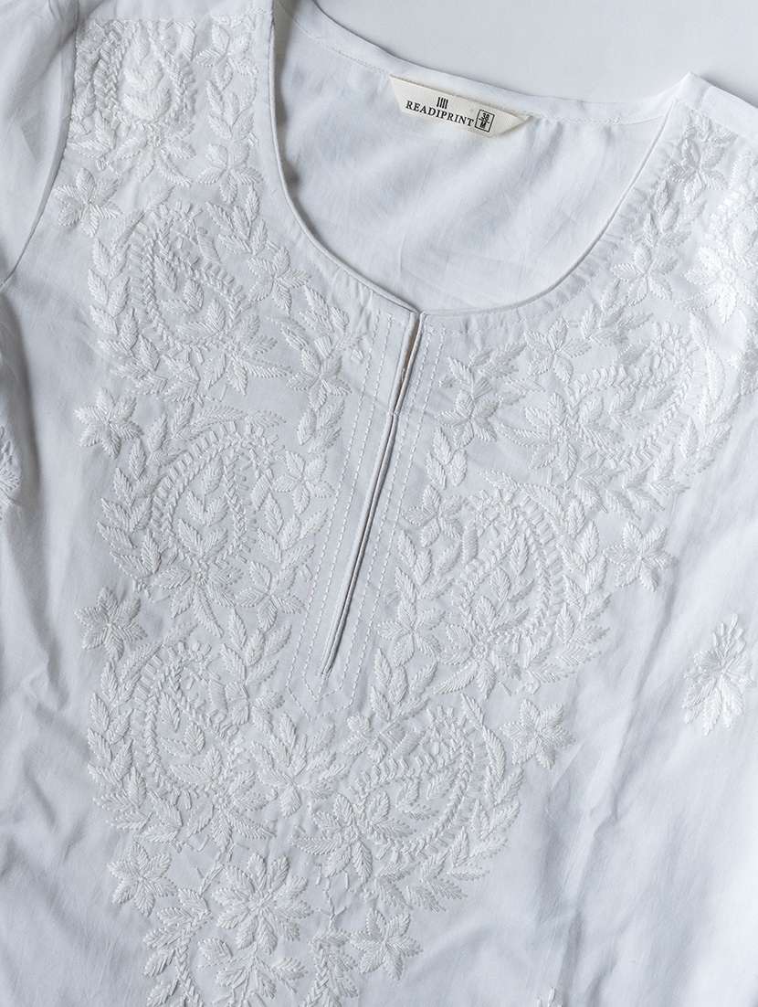 white cotton suit  set - 22058243 -  Standard Image - 5