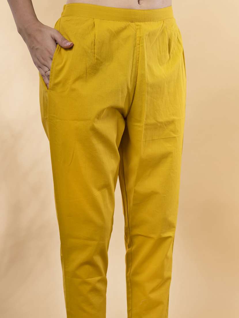 yellow cotton suit  set - 22058313 -  Standard Image - 5