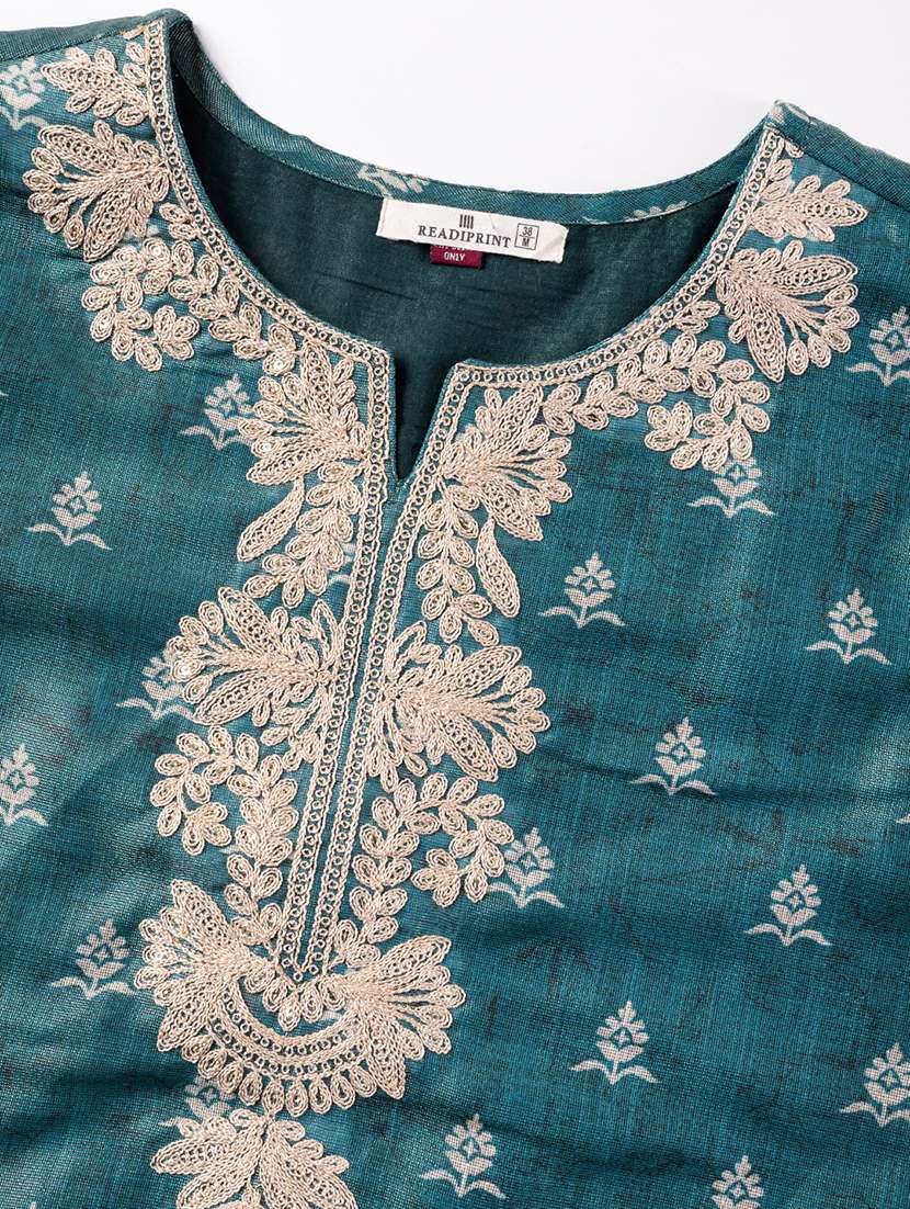 green silk blend suit  set - 22058331 -  Standard Image - 5