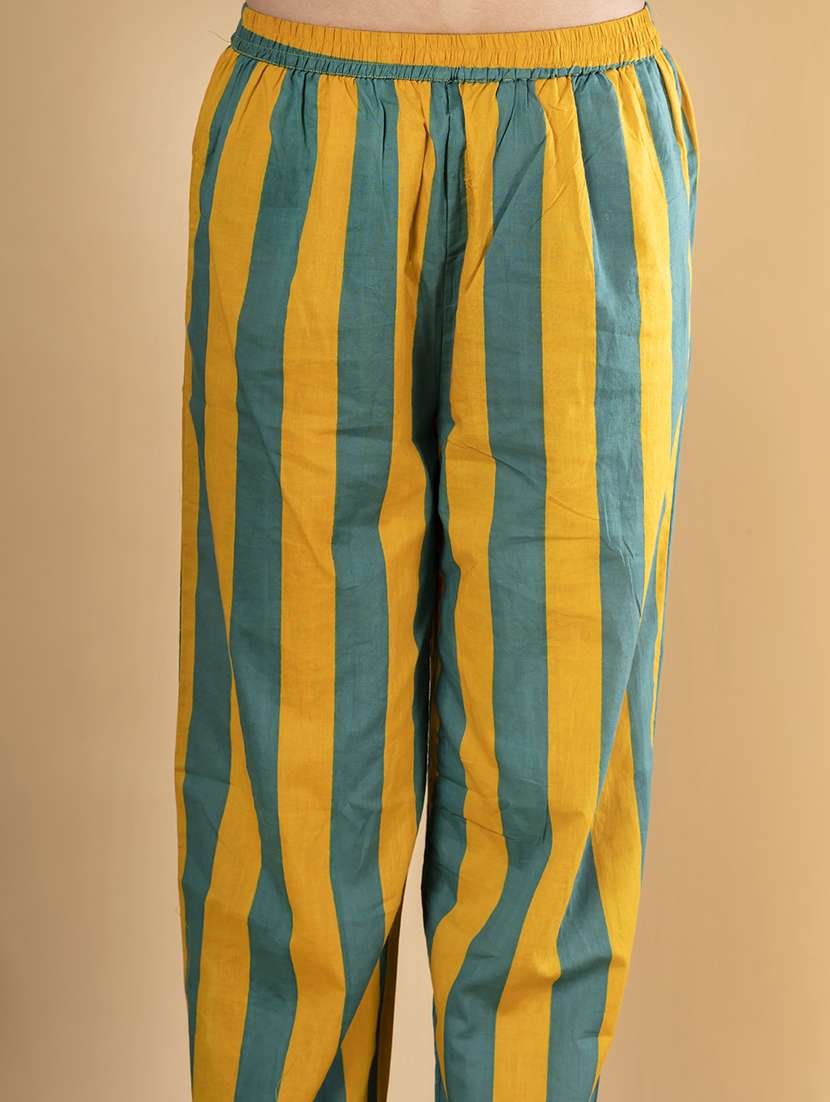 mustard cotton kurta palazzo  set - 22058351 -  Standard Image - 5