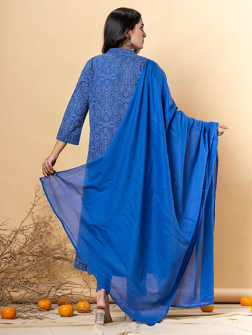 navy blue cotton kurta pant  set - 22058460 -  Standard Image - 3