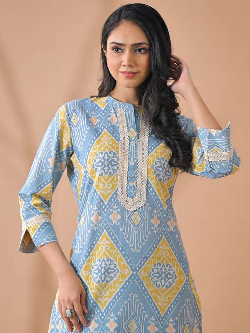 grey cotton blend suit  set - 22058489 -  Standard Image - 5