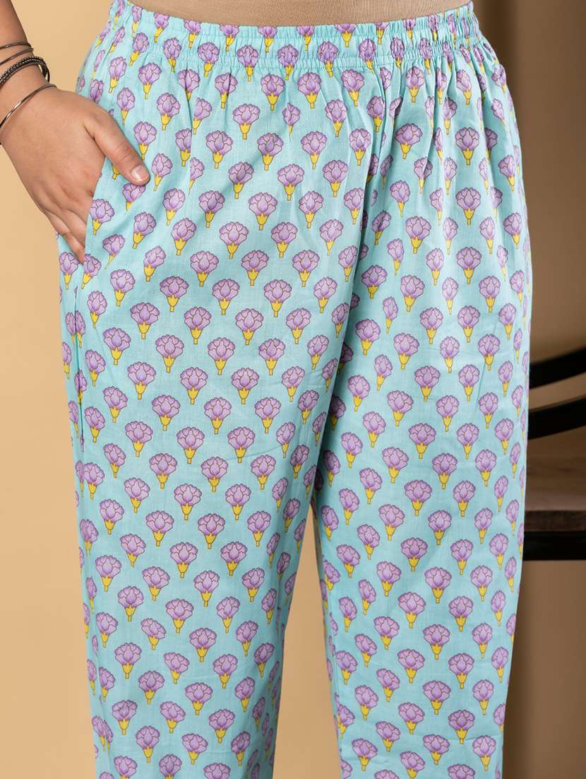 sea green cotton suit  set - 22058491 -  Standard Image - 5