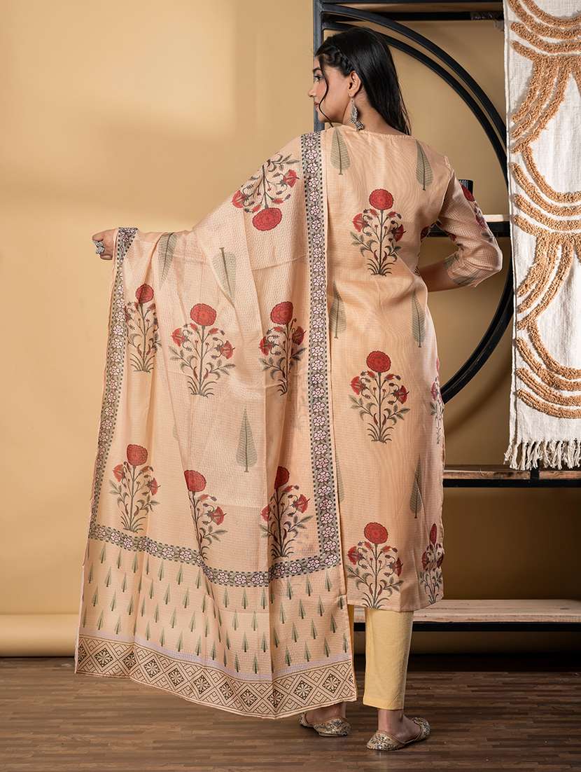 mustard cotton suit  set - 22058499 -  Standard Image - 3