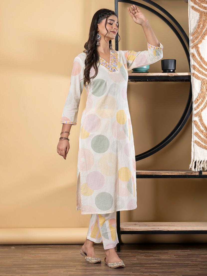 orange cotton suit set - 22058504 - Standard Image - 3