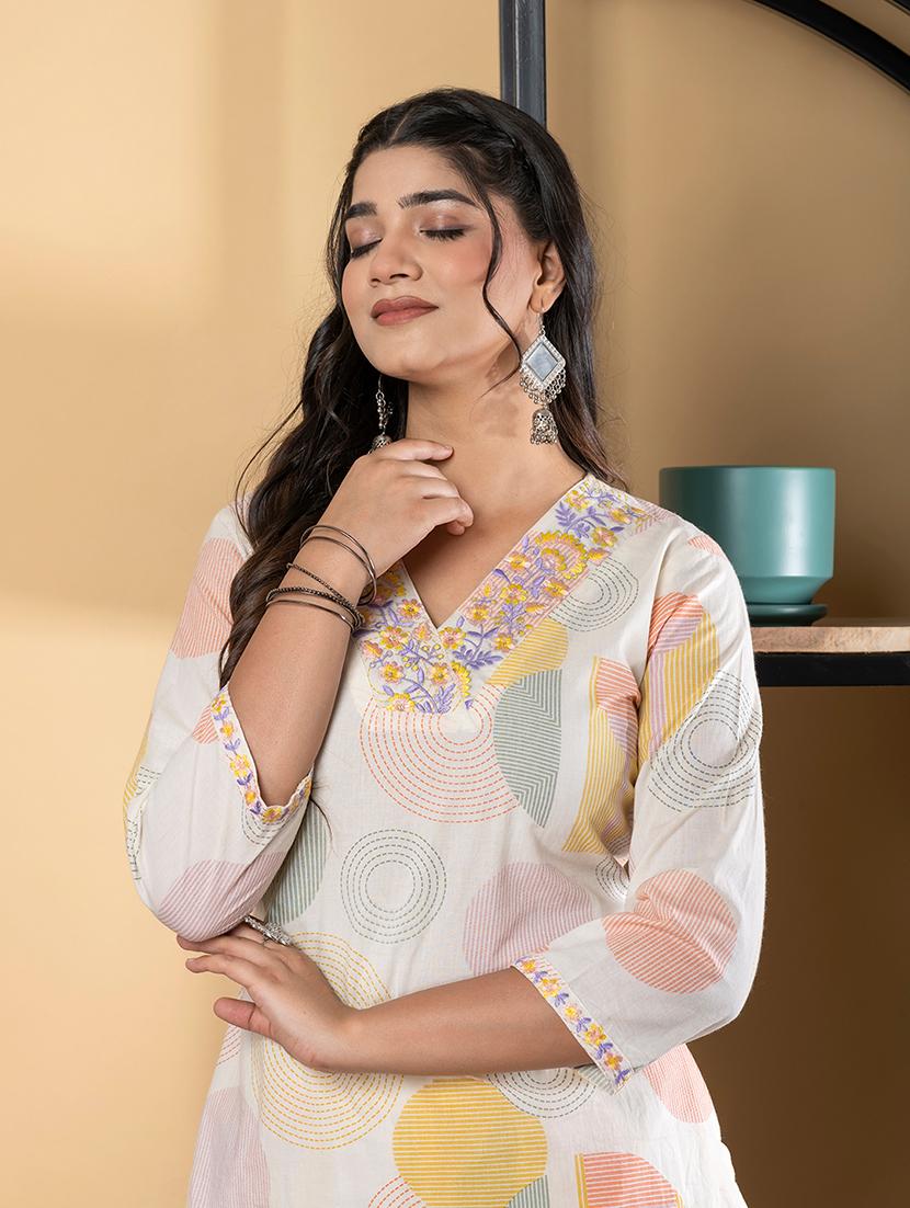 orange cotton suit set - 22058504 - Standard Image - 5