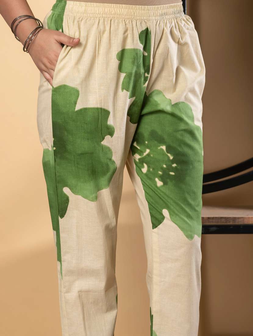 green cotton suit  set - 22058511 -  Standard Image - 5