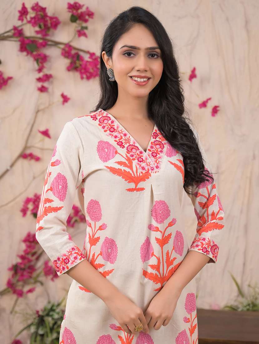 pink cotton blend suit  set - 22058530 -  Standard Image - 5