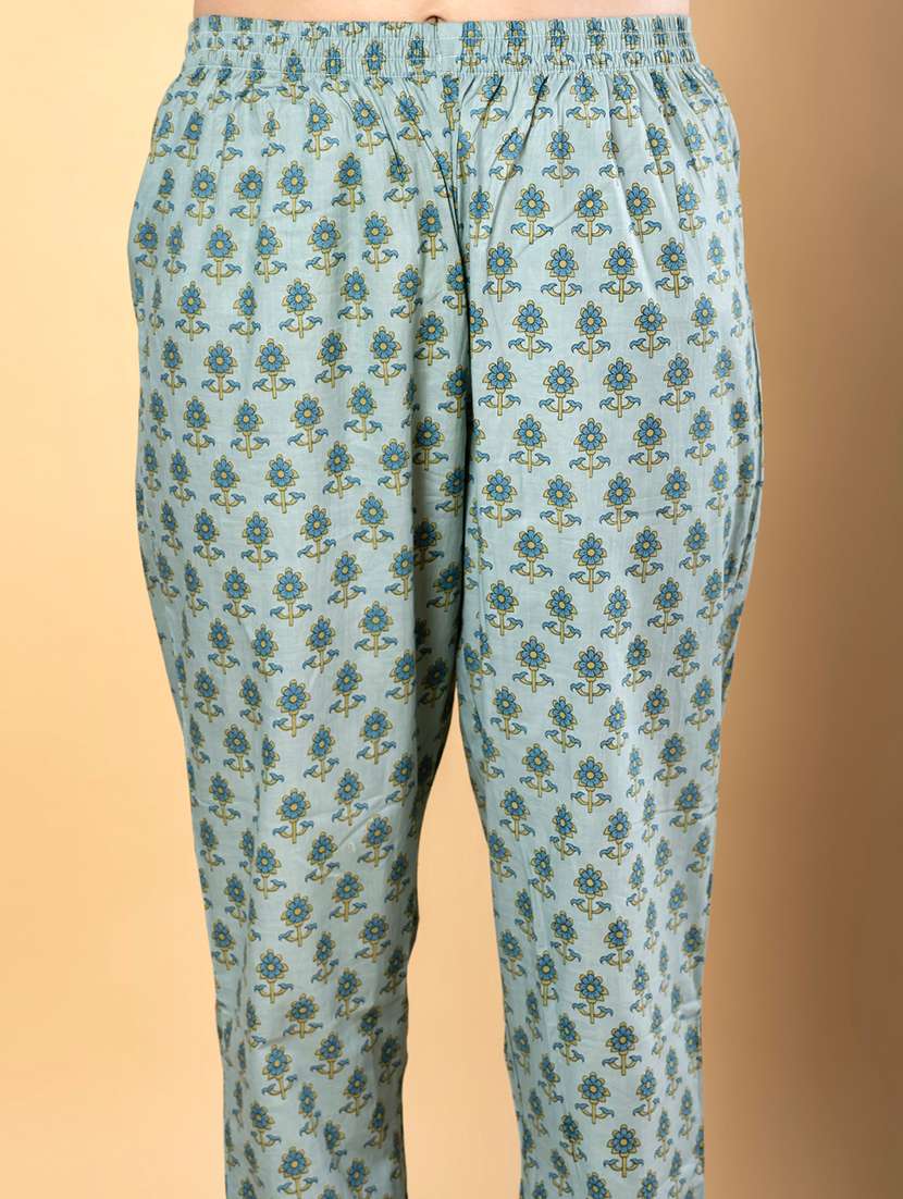 blue cotton suit  set - 22058533 -  Standard Image - 5