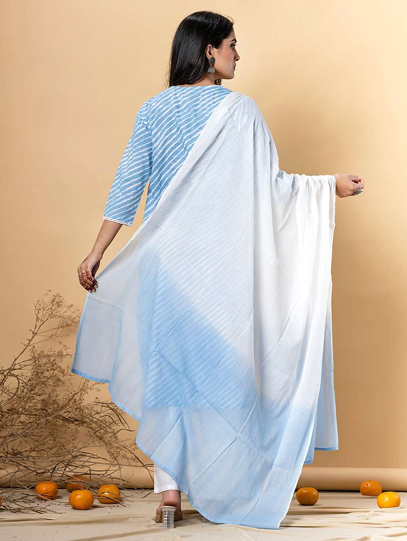 blue cotton suit  set - 22058537 -  Standard Image - 3