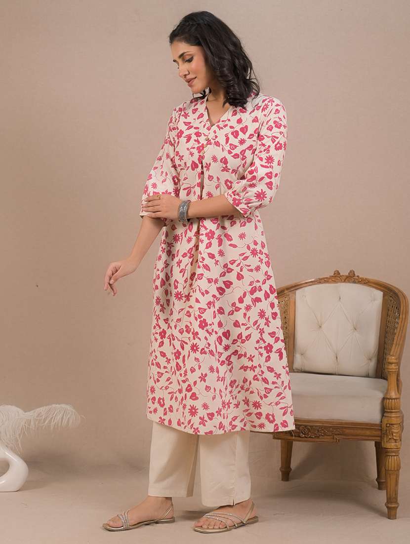 pink cotton blend suit  set - 22058542 -  Standard Image - 3
