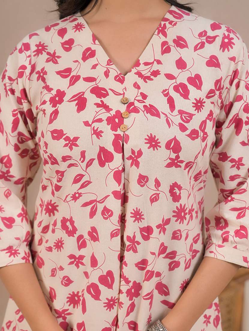 pink cotton blend suit  set - 22058542 -  Standard Image - 5