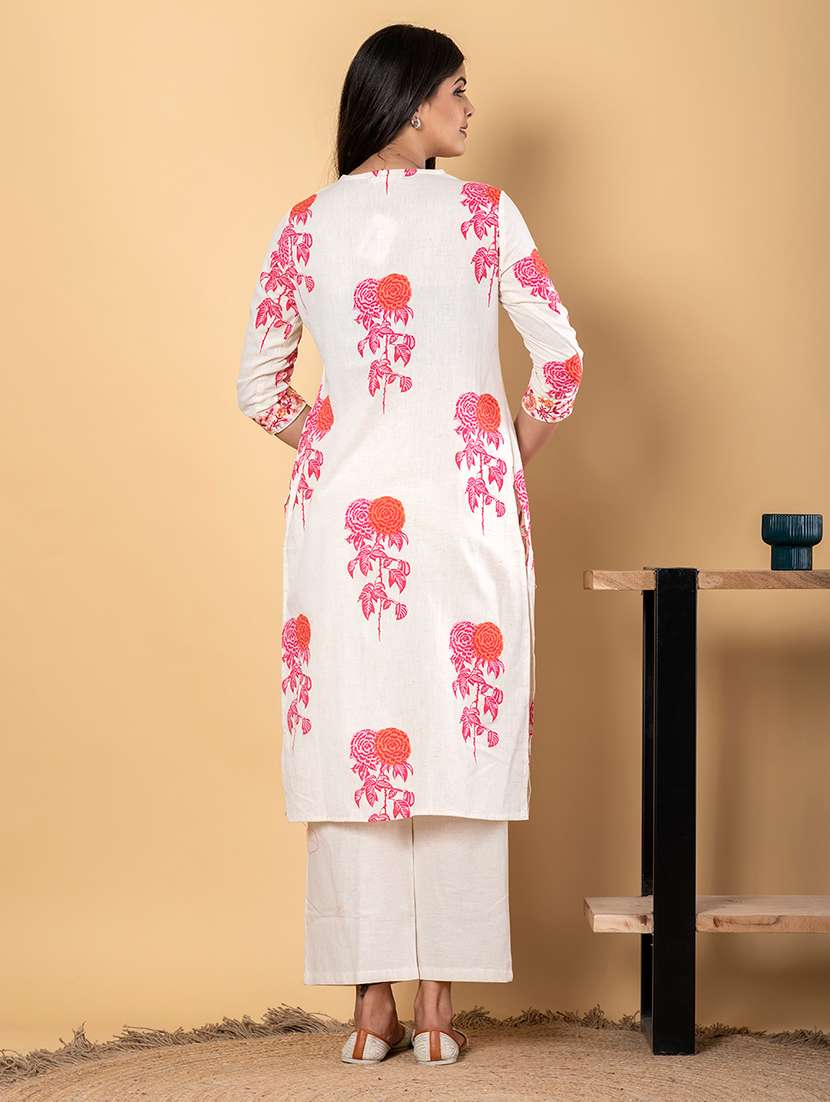 pink cotton blend suit  set - 22058547 -  Standard Image - 3