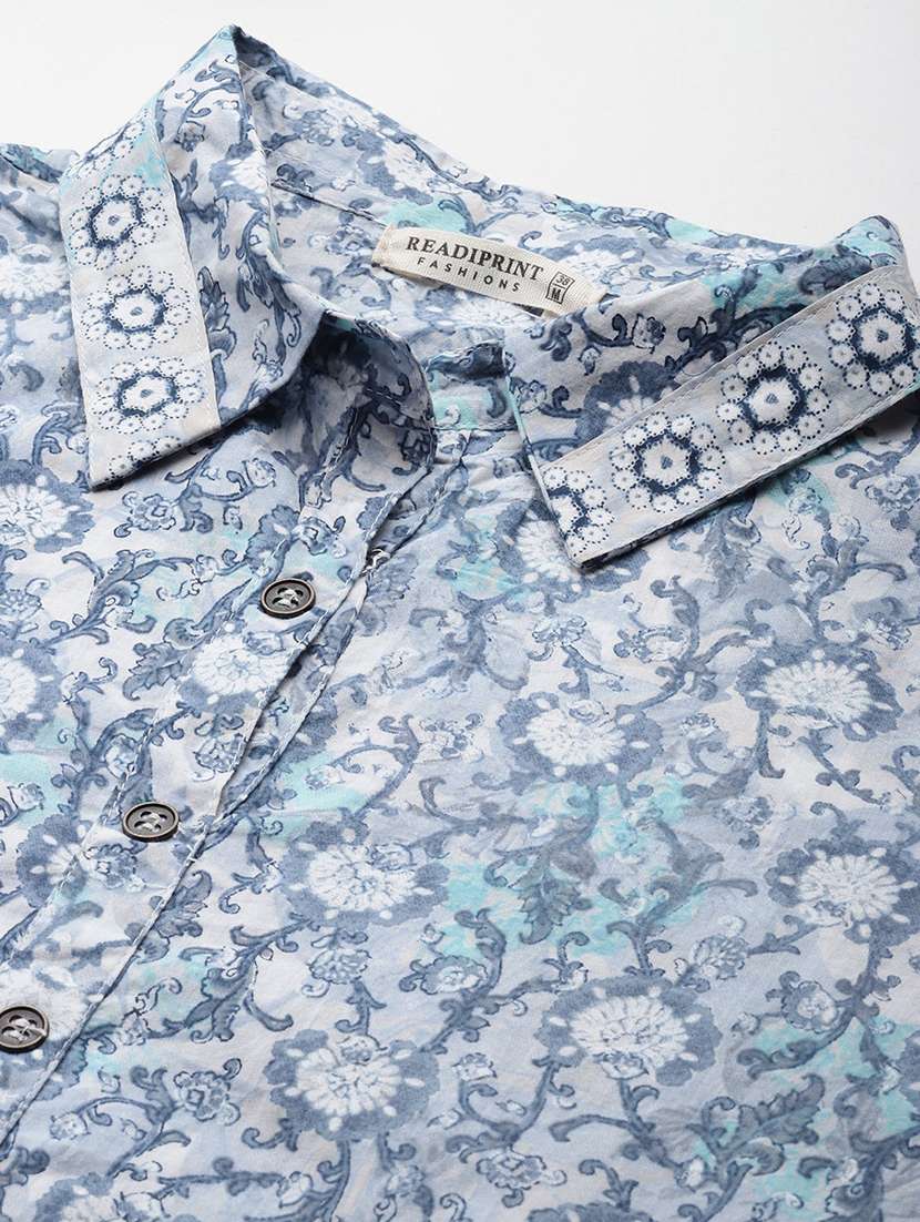 women floral print shirt and trouser co-ord set - 22058559 - Standard Image - 5