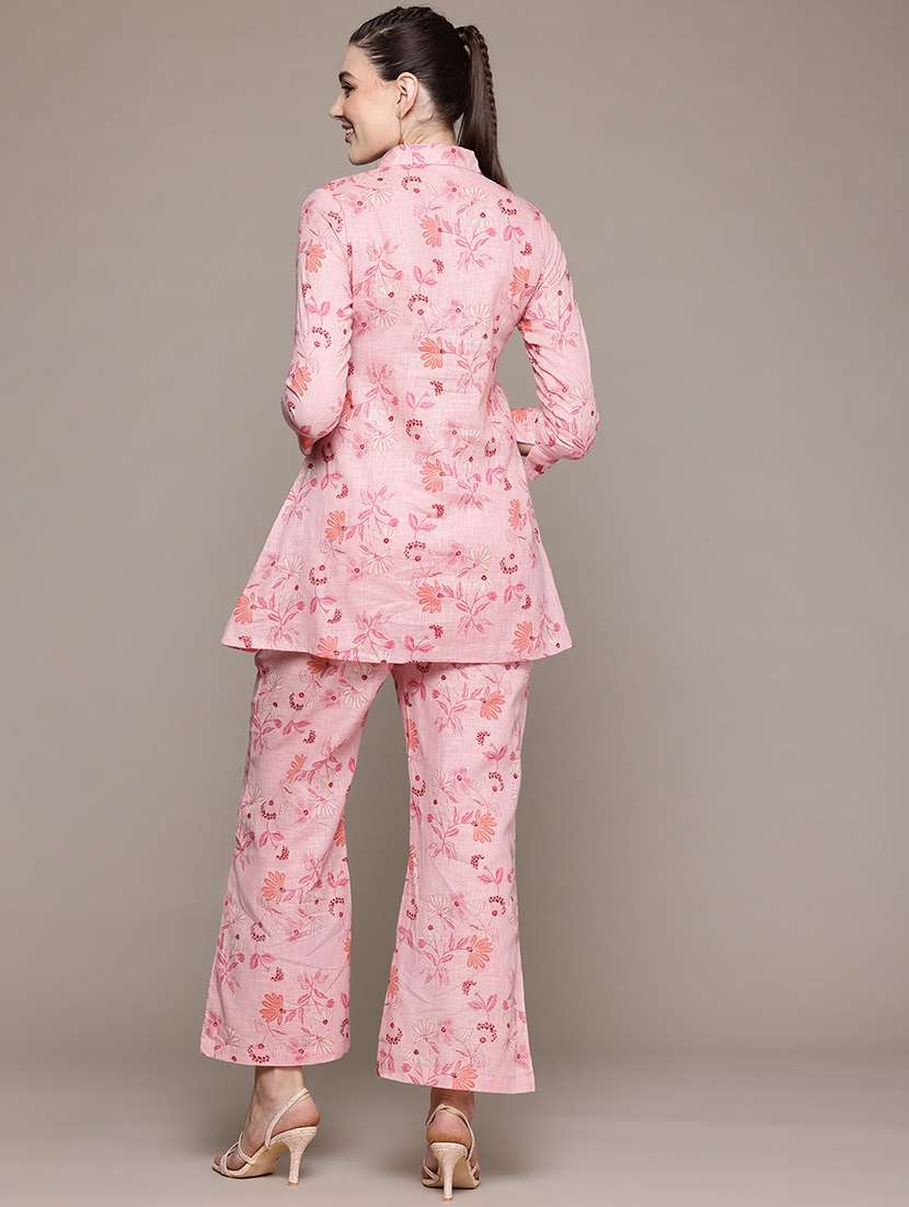 women floral print shirt and trouser co-ord set - 22058562 -  Standard Image - 3