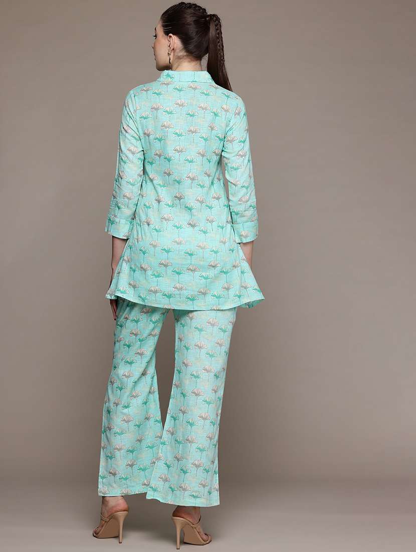 women floral print shirt and trouser co-ord set - 22058564 -  Standard Image - 3