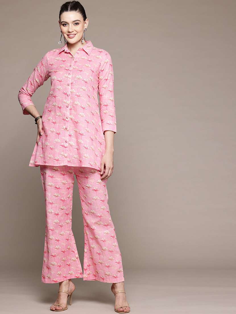 women floral print shirt and trouser co-ord set - 22058565 - Zoom Image - 0
