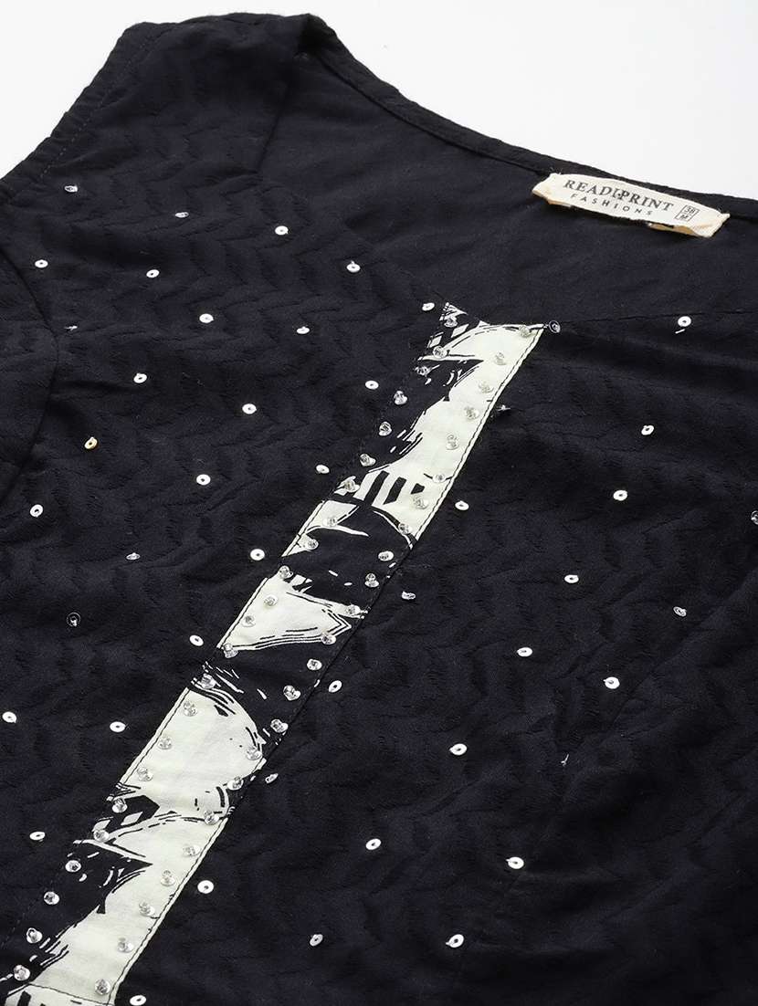 women printed three quarter sleeve ethnic co-ord set - 22058567 -  Standard Image - 5