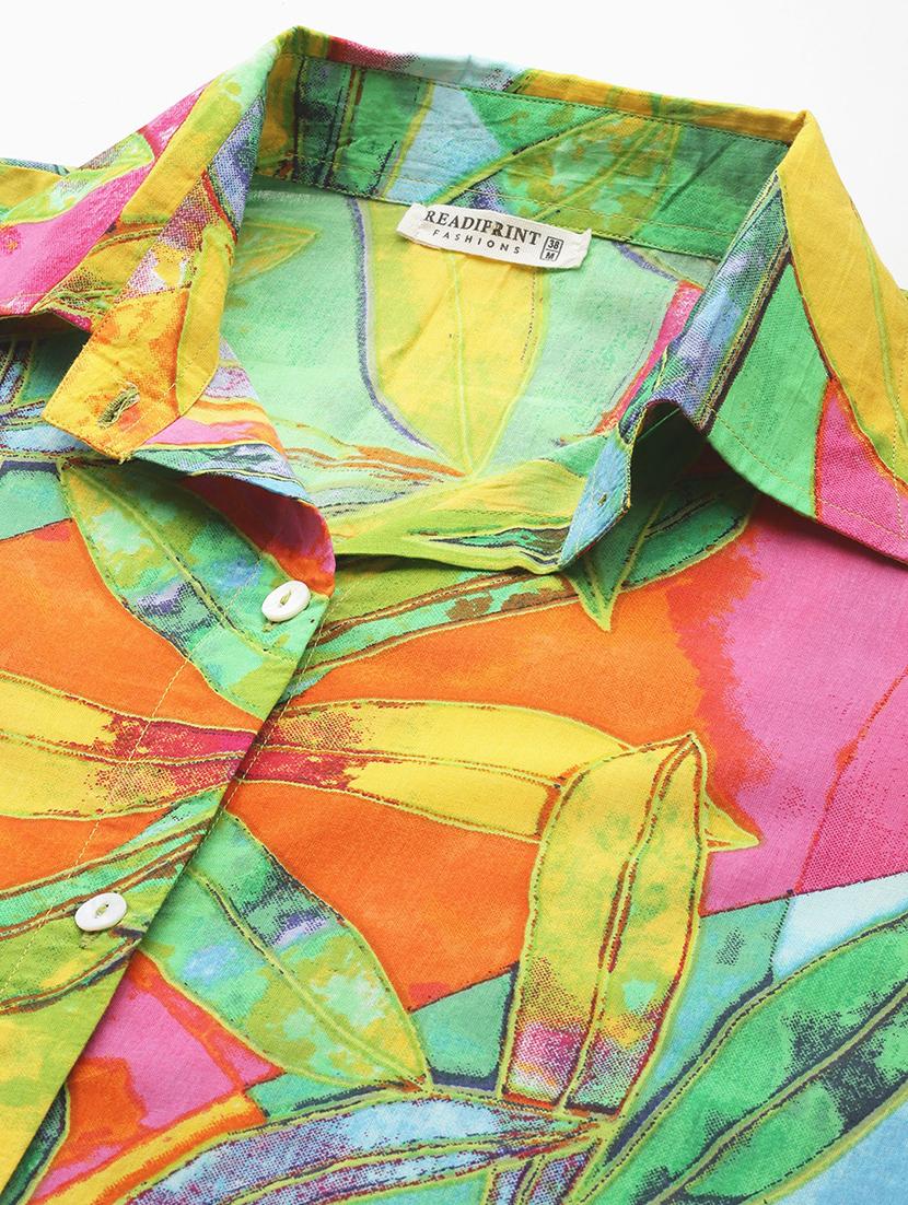 women pringted shirt and trouser co-ord set - 22058570 - Standard Image - 5
