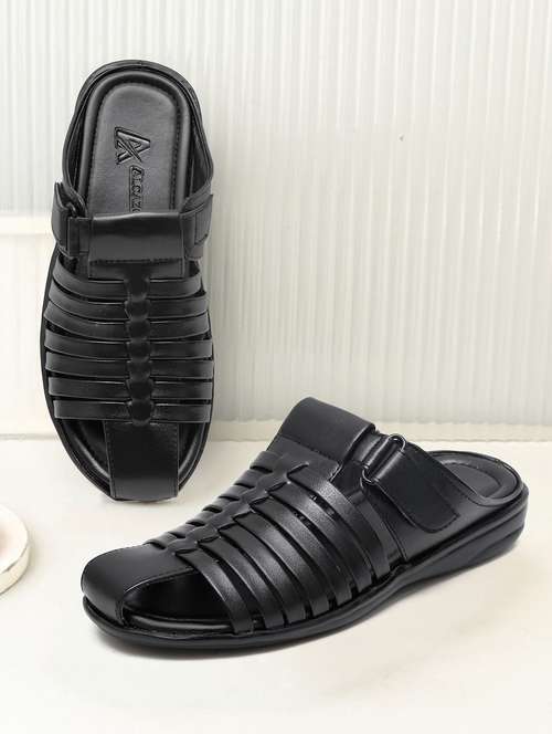 men black slip on sandal - 22058624 - Standard Image - 0